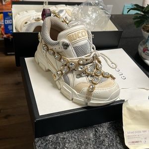 Gucci fleshtrek with removable crystals